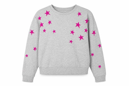 Hobbs Women's Grey Star Pullover Sweatshirt M