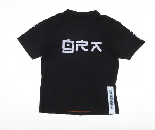Breakbounce Men's Black Graphic Cotton T-Shirt, Size S