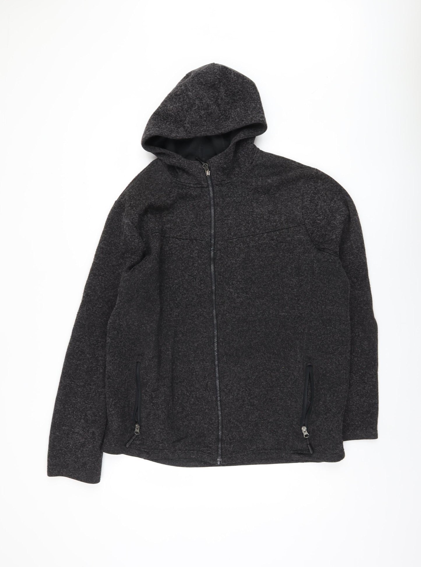 Crivit Men's Grey Hooded Jacket XL Full Zip Casual