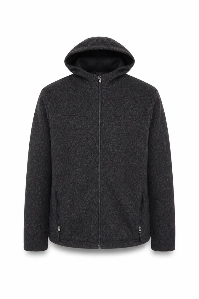 Crivit Men's Grey Hooded Jacket XL Full Zip Casual