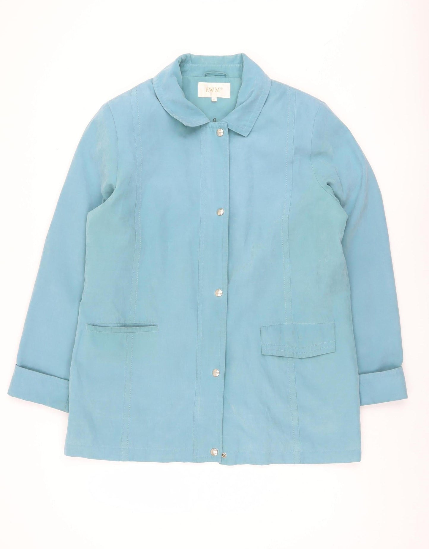 EWM Women's Blue Casual Mid-Length Jacket Size 14