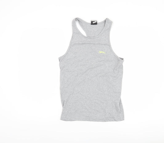 Slazenger Men's Grey Sleeveless T-Shirt - Small, Regular Fit