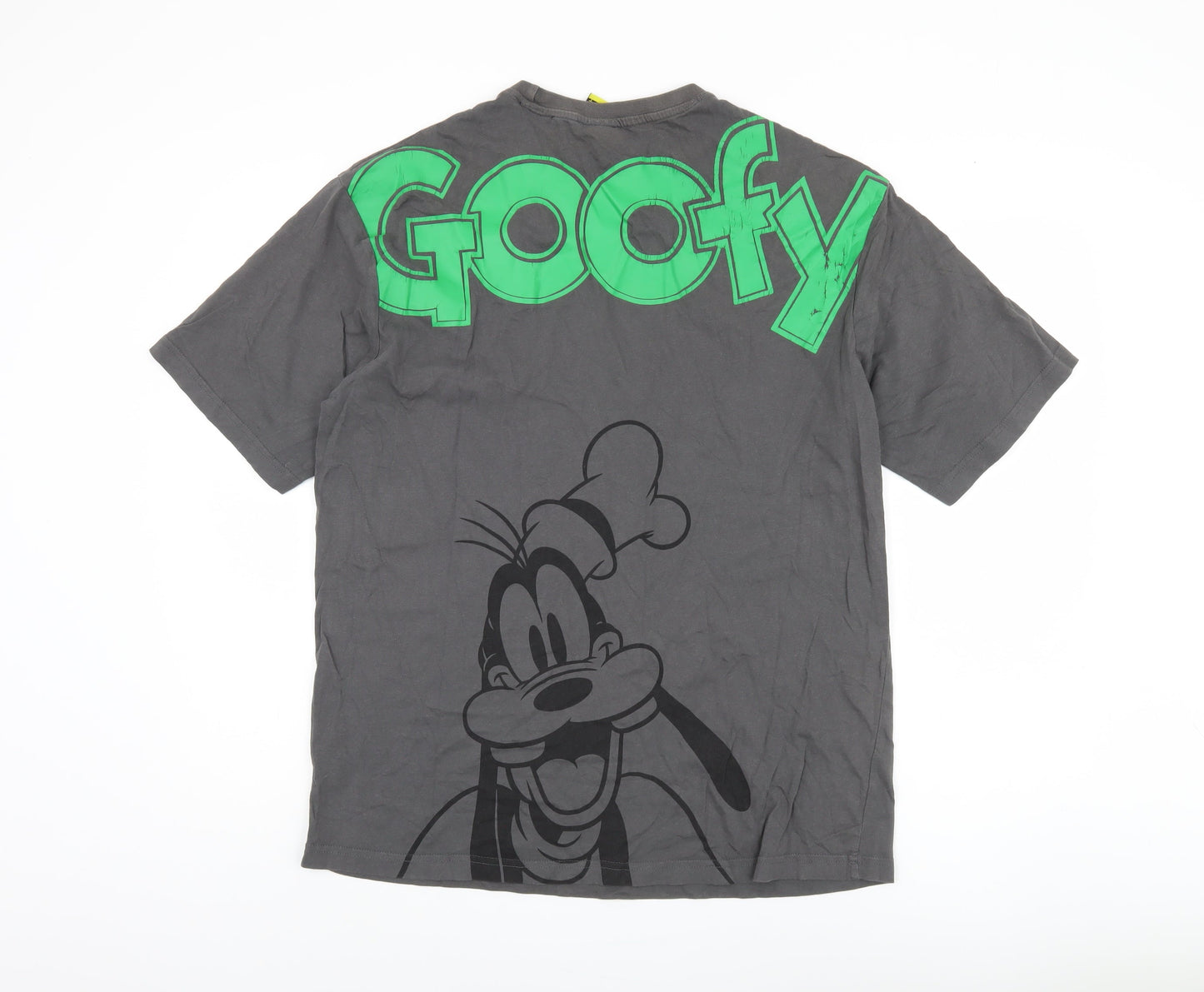 Bewakoof Men's Black Goofy Cartoon Cotton T-Shirt L