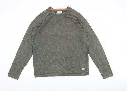 Jack & Jones Men's Green XL Cotton Pullover Jumper