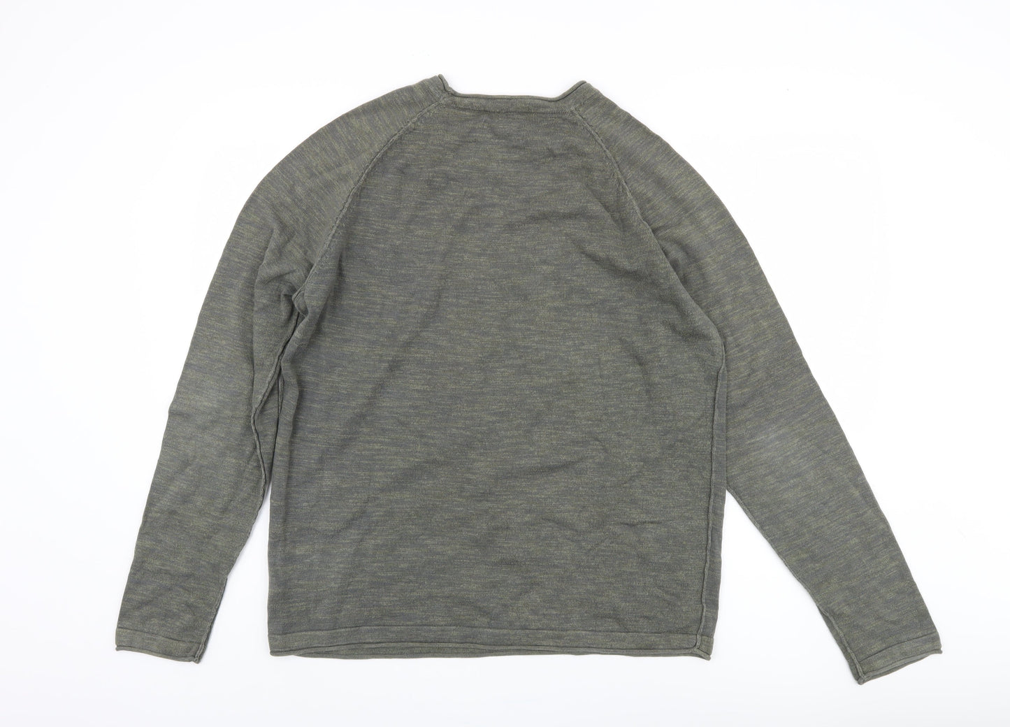 Jack & Jones Men's Green XL Cotton Pullover Jumper