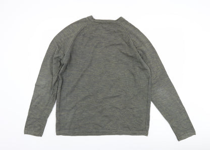 Jack & Jones Men's Green XL Cotton Pullover Jumper