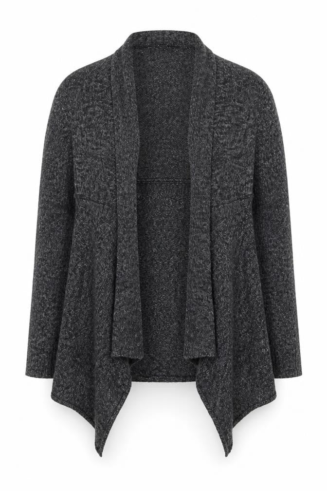 Fat Face Women's Grey Open Front Cardigan Size 18 Acrylic Knit