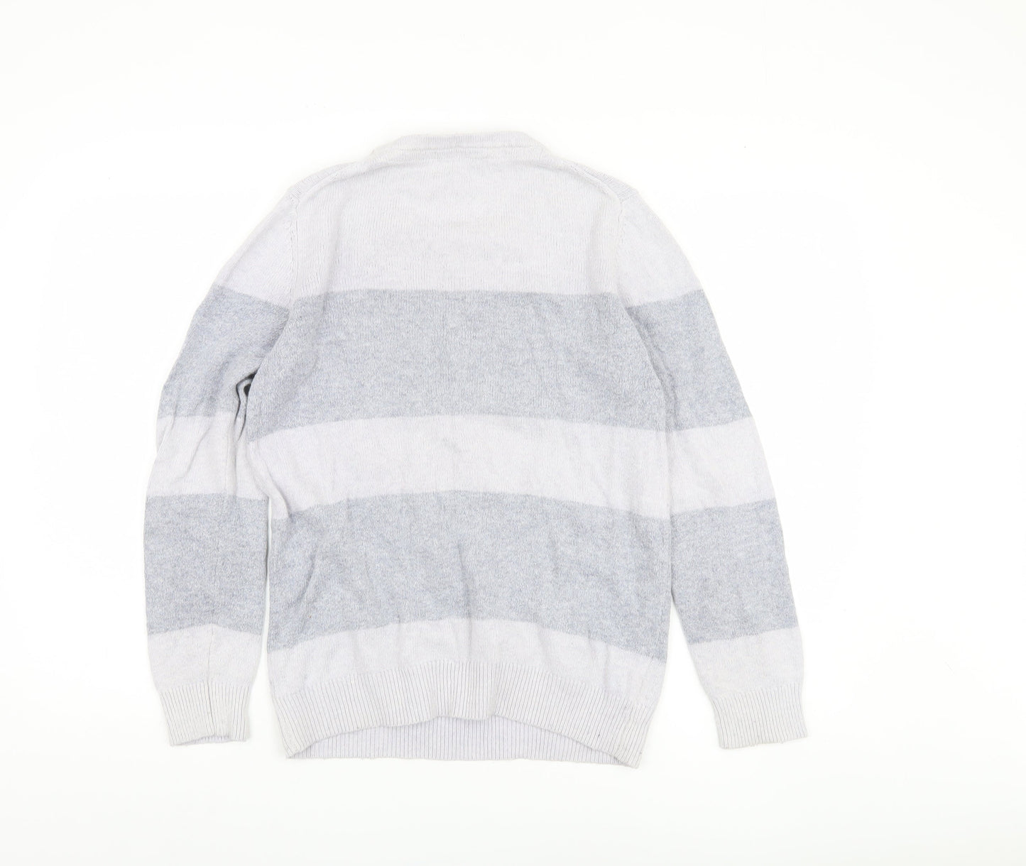 Crew Clothing Company Women's Grey Striped Pullover Jumper, Size 12