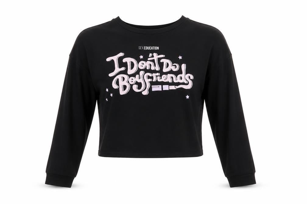 Sex Education Women's Black Long Sleeve Graphic Top XS