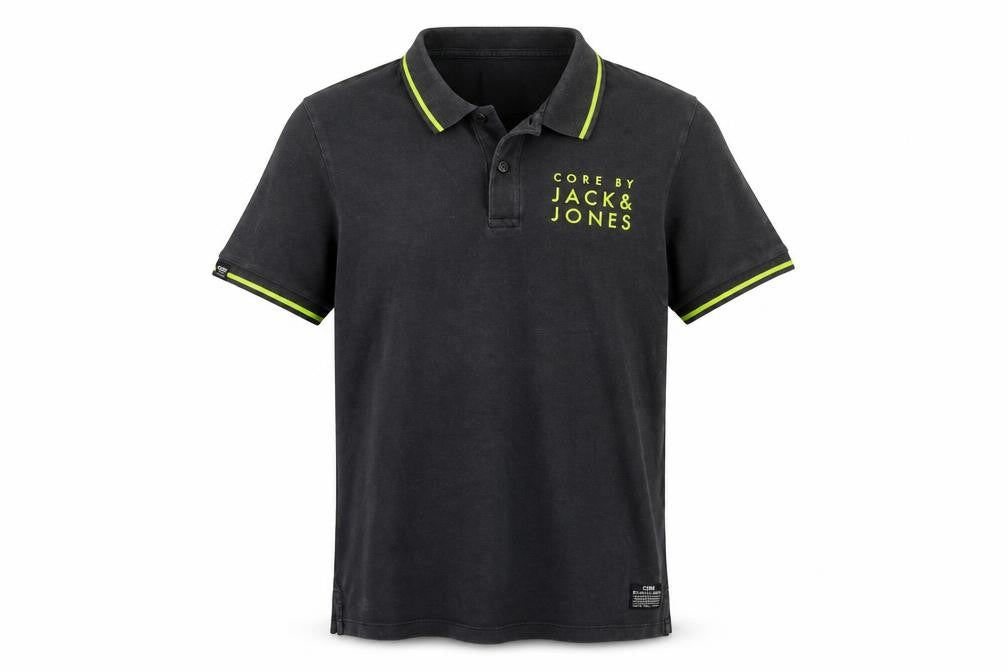 CORE by Jack & Jones Men's Black Polo Shirt L
