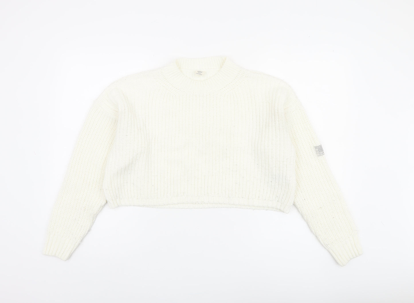 Urban Outfitters Women's XS White Chunky Knit Pullover Jumper