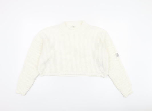 Urban Outfitters Women's XS White Chunky Knit Pullover Jumper