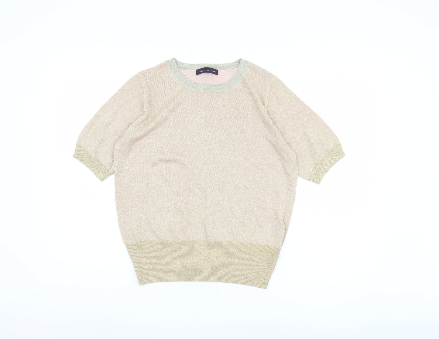 Marks and Spencer Women's Beige Pullover Jumper, M