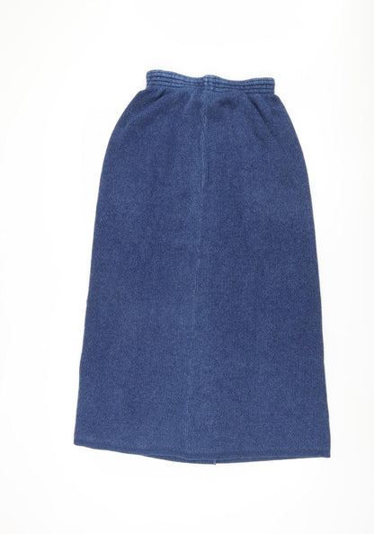 Additional front view of RON Indigo Blue Midi Knitted Skirt -, size S