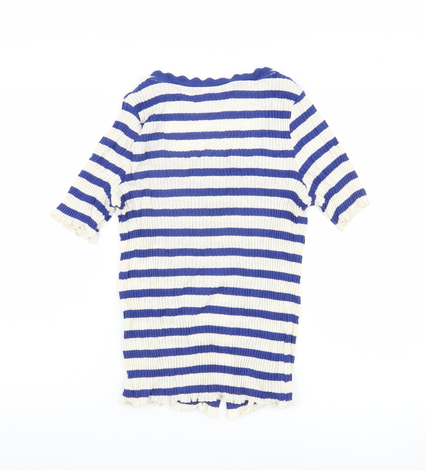 Next Women's Blue Striped T-shirt - Size 12