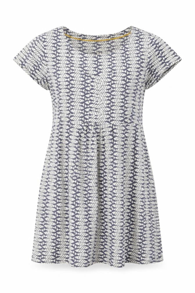 White Stuff Women's Blue Geometric Tunic Top UK 10