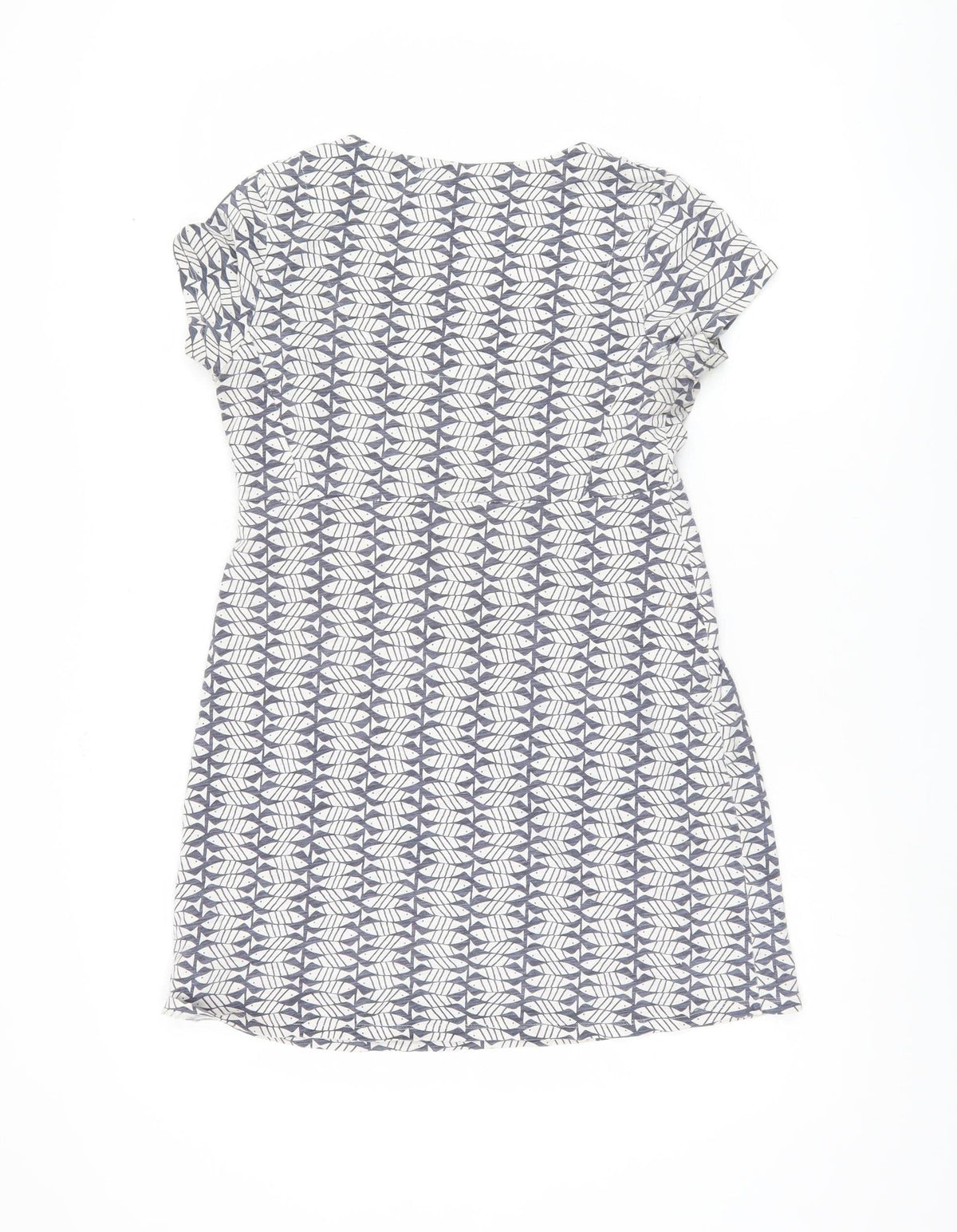 White Stuff Women's Blue Geometric Tunic Top UK 10