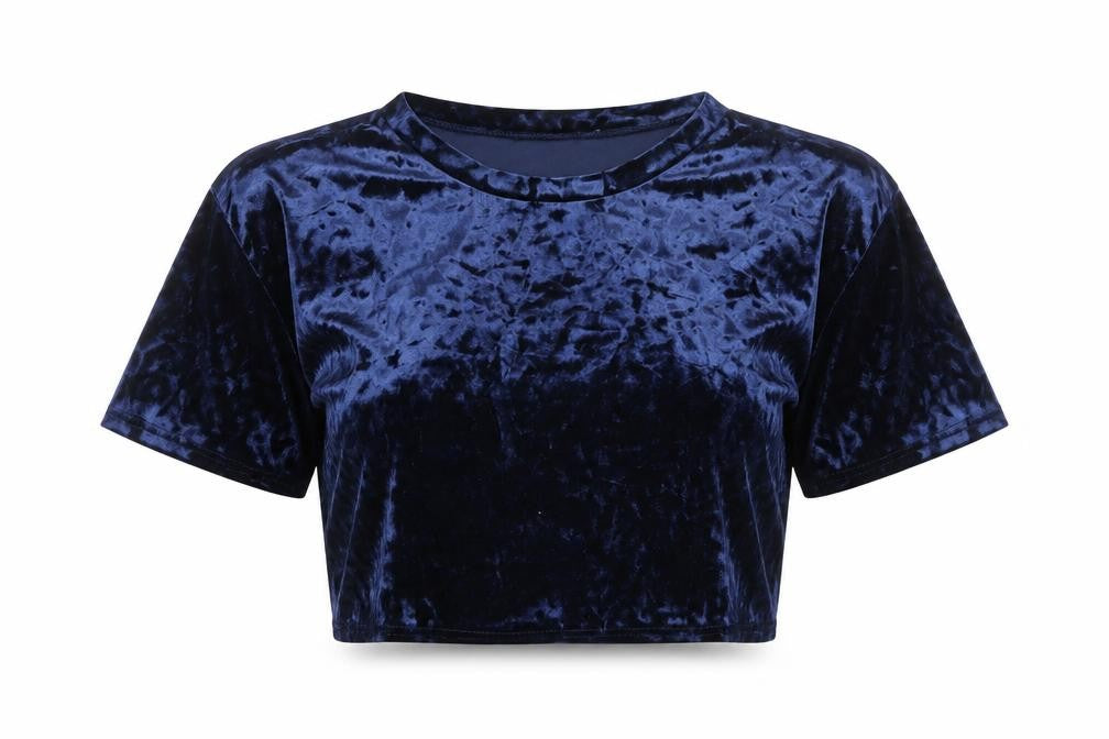 Pins & Needles Women's Blue Velvet Top XS