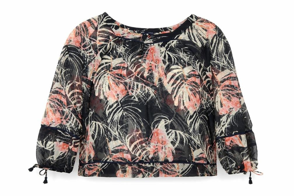 Next Womens Multicoloured Floral Tunic Blouse Size 14
