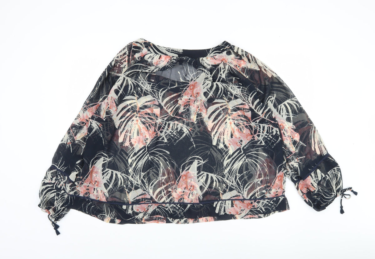 Next Womens Multicoloured Floral Tunic Blouse Size 14