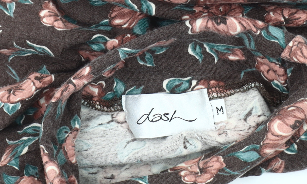 Dash Women's Multicoloured Floral Roll Neck Top