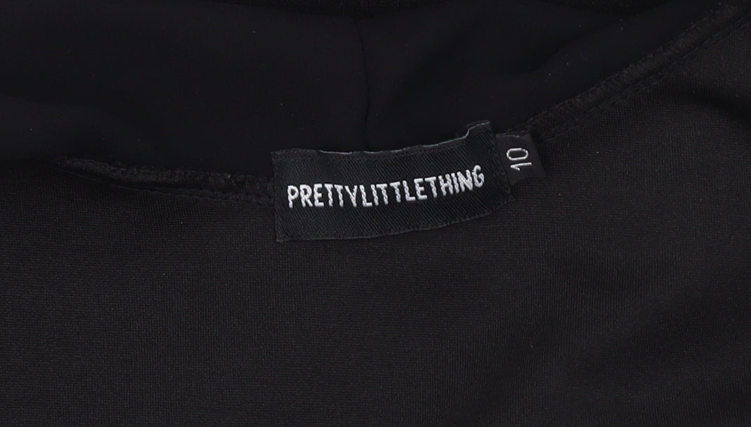 PrettyLittleThing Women's Black Jumpsuit Size 10 Party Wear