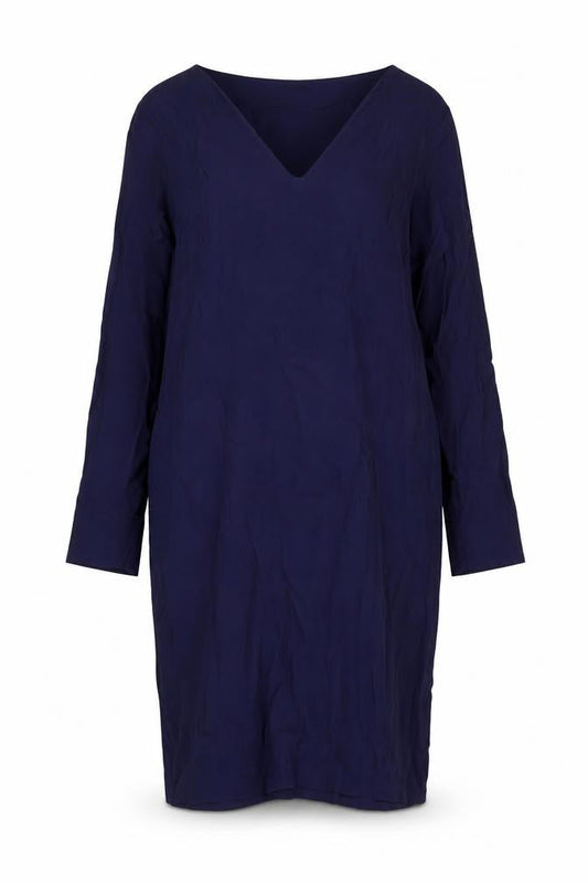 H&M Women's Blue Viscose Long Sleeve Dress - Size 8