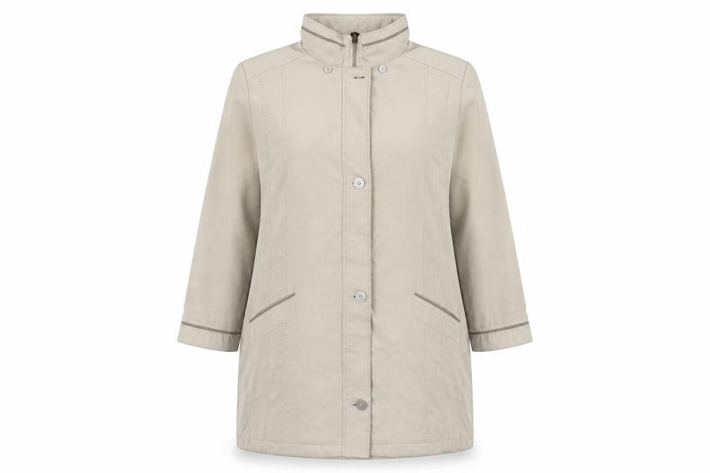 Bonmarché Women's Beige XL Overcoat - Casual & Classic
