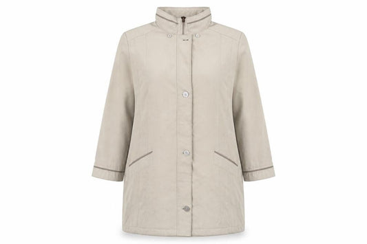 Bonmarché Women's Beige XL Overcoat - Casual & Classic