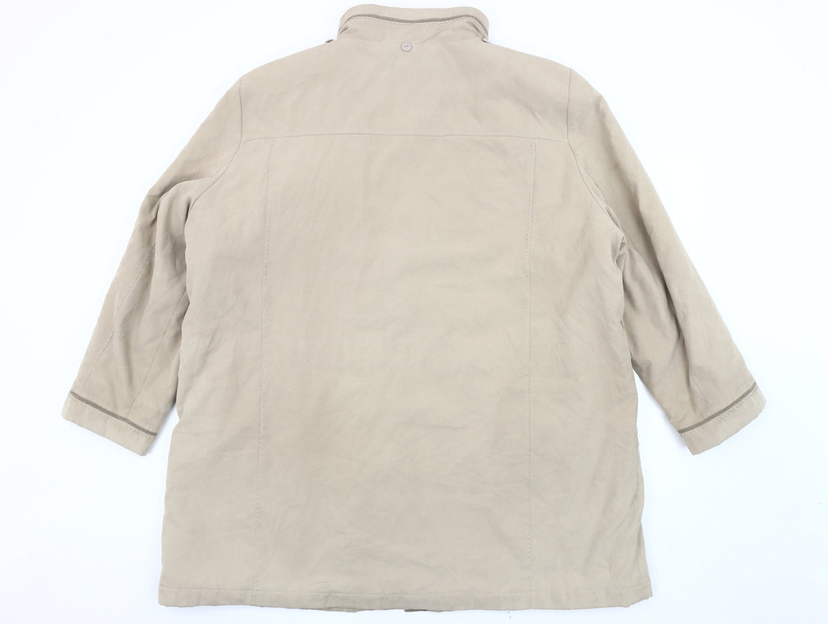 Bonmarché Women's Beige XL Overcoat - Casual & Classic