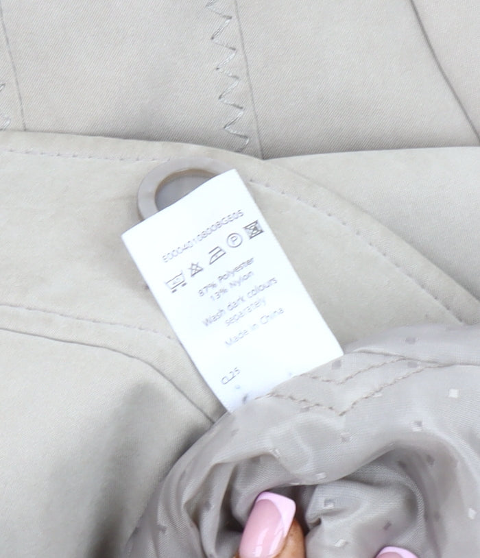 Bonmarché Women's Beige XL Overcoat - Casual & Classic