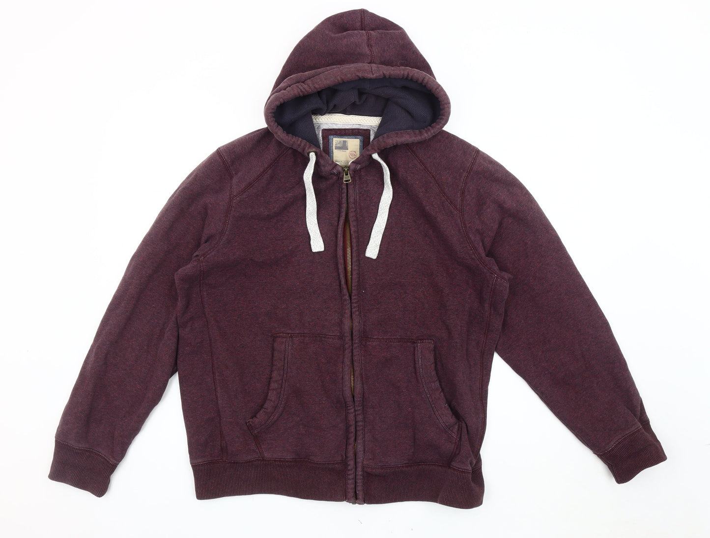 Marks and Spencer Men's Burgundy Hooded Jacket L