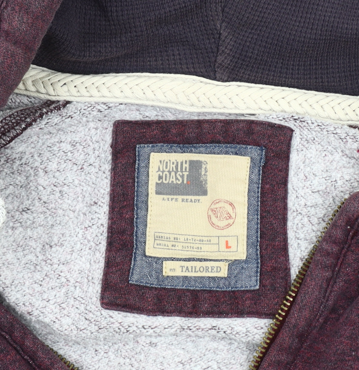 Marks and Spencer Men's Burgundy Hooded Jacket L