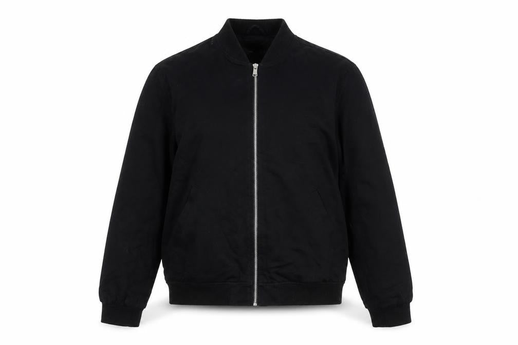 ASOS DESIGN Black Bomber Jacket, Unisex S, Casual Classic