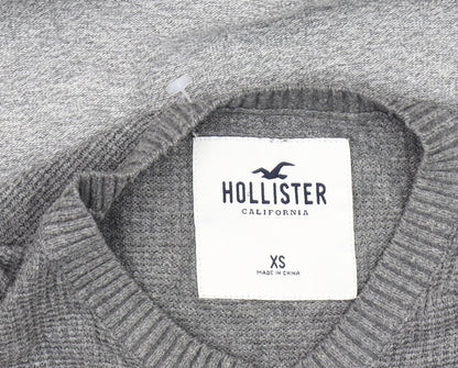 Hollister Men's Grey XS Pullover Jumper Crew Neck