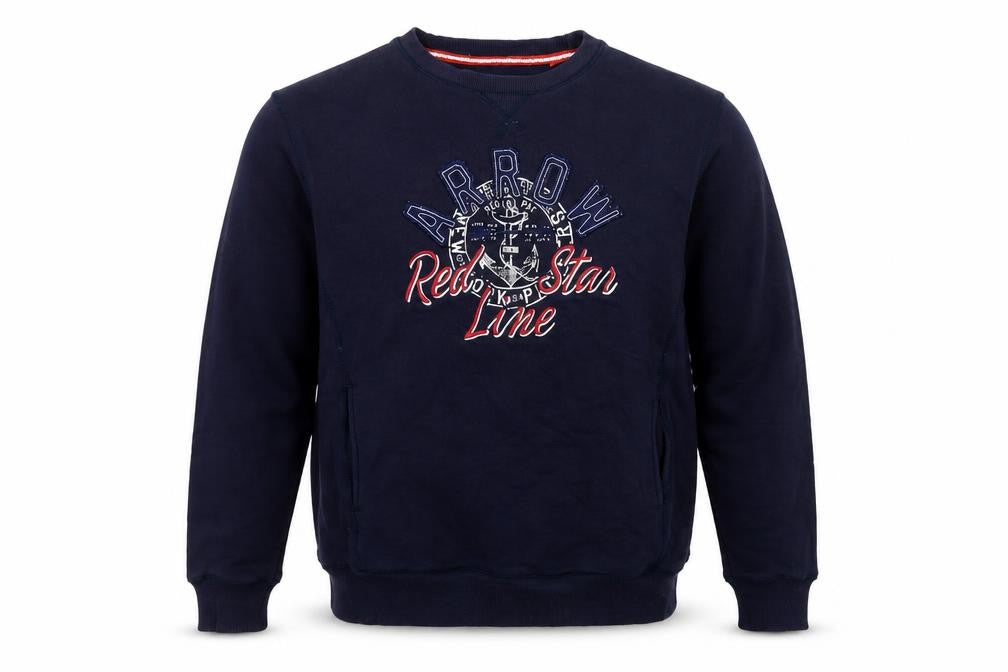 Arrow Men's Blue Graphic Pullover Sweatshirt L