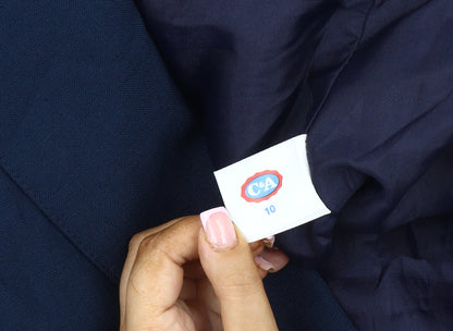 Close-up detail of C&A Women's Blue Blazer, size 10