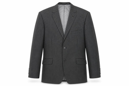 Ben Sherman Men's Grey Striped Wool Blazer 42