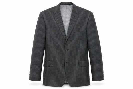 Ben Sherman Men's Grey Striped Wool Blazer 42
