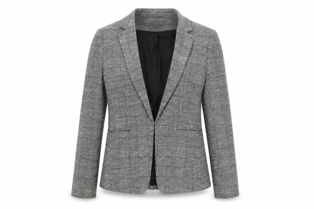 H&M Women's Grey Blazer, Size 10, Regular Fit, Lined