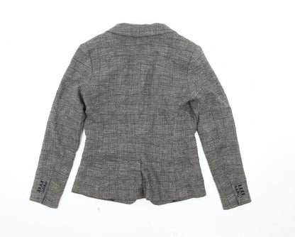 H&M Women's Grey Blazer, Size 10, Regular Fit, Lined