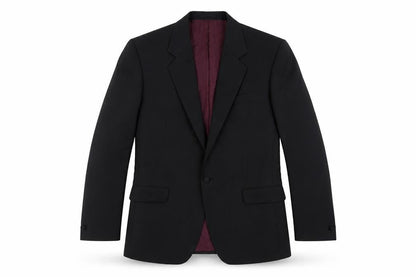 Executex Men's Black Blazer Jacket 40R Notch Lapel
