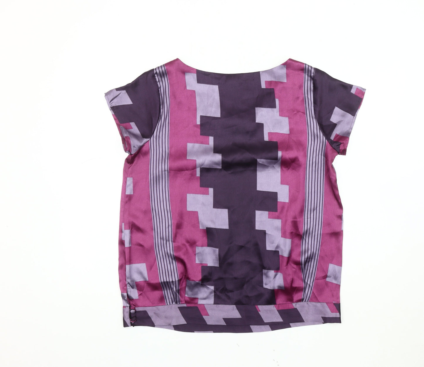 Next Women's Geometric Short Sleeve Top - Size 14