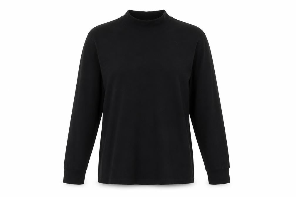 Uniqlo Black Mock Neck Jersey Top M Unisex Adults Casual