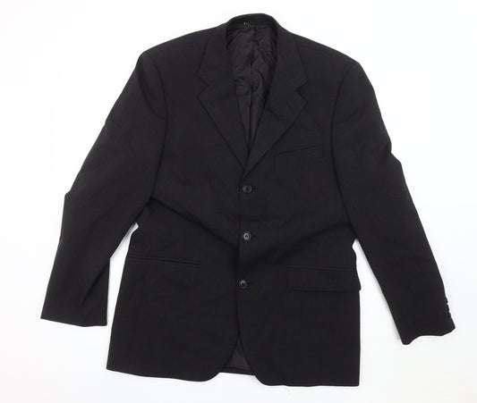 Burton Men's Grey Regular Fit Blazer, 40 in, Classic Style