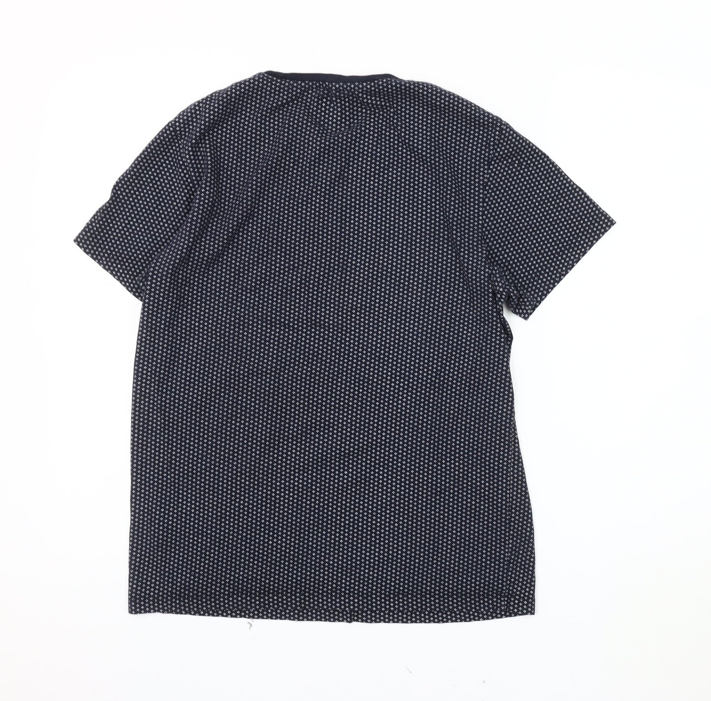 Burton Menswear London Men's Blue Geometric T-Shirt, Size S