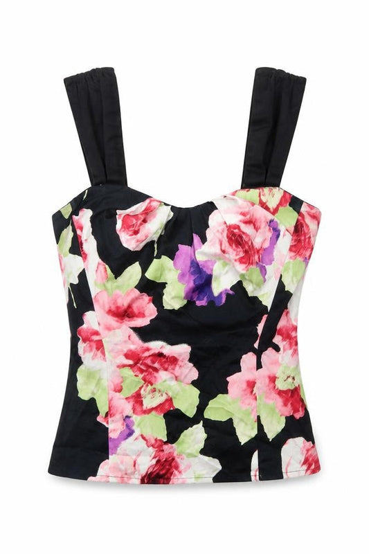 Front view of Coast Floral Multicoloured Sleeveless Top, size 8
