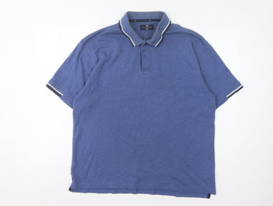 Marks and Spencer Men's Blue Medium Polo Shirt