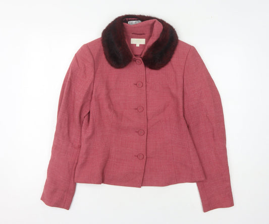 Marks and Spencer Women's Red Blazer UK 10 Shawl Collar