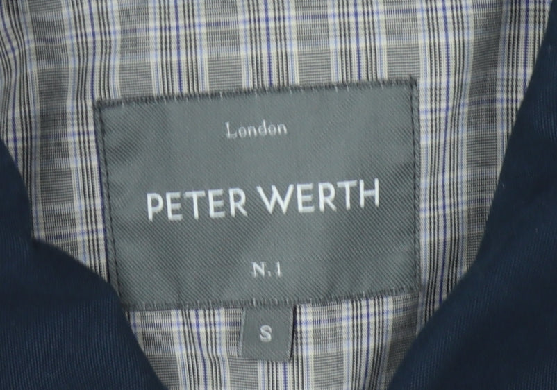 Peter Werth Men's Blue Cotton Jacket, Size S, Basic Style